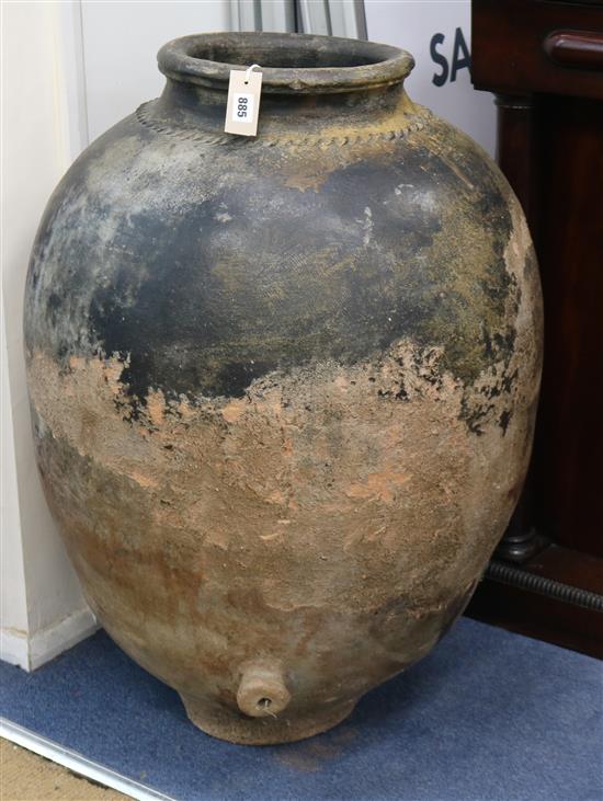 A large Greek style terracotta oil jar H.90cm